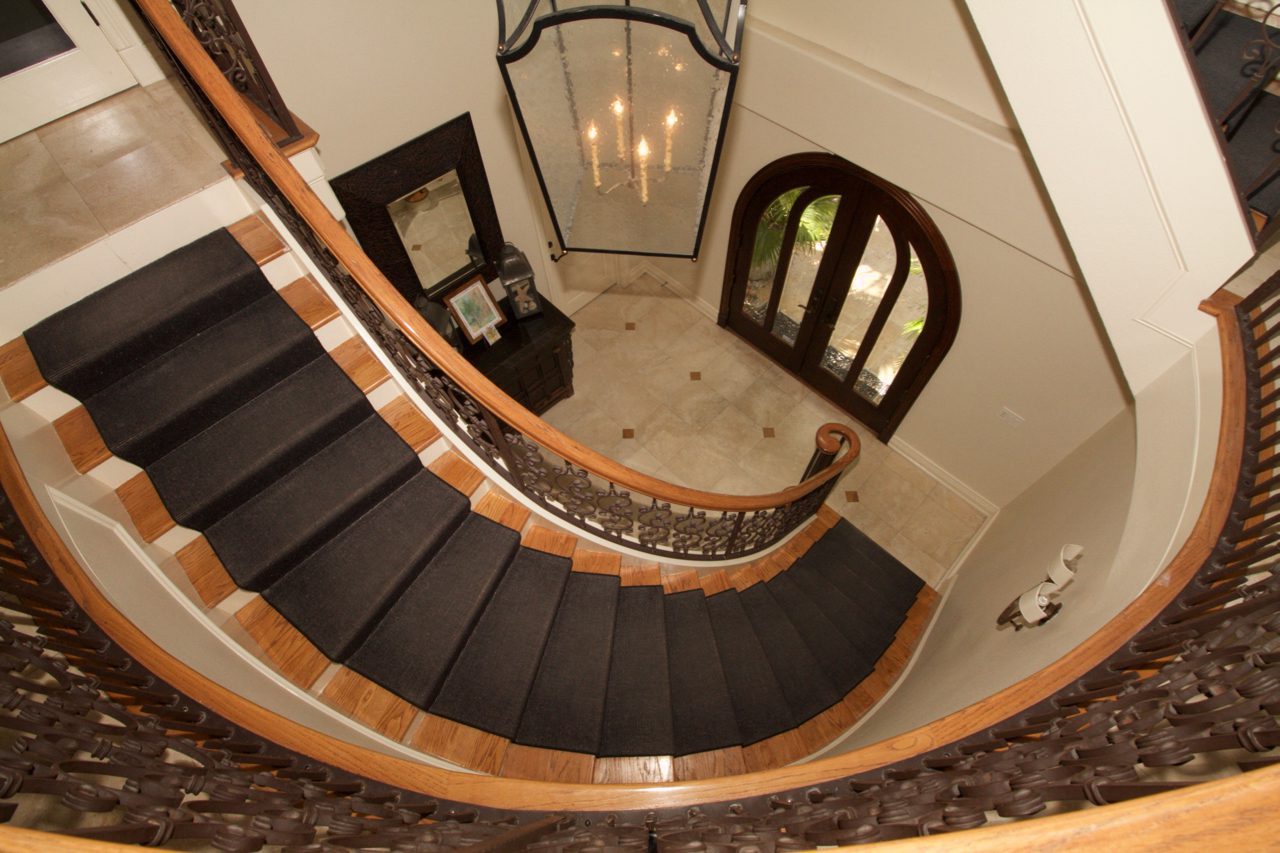 A view of the top floor from above.
